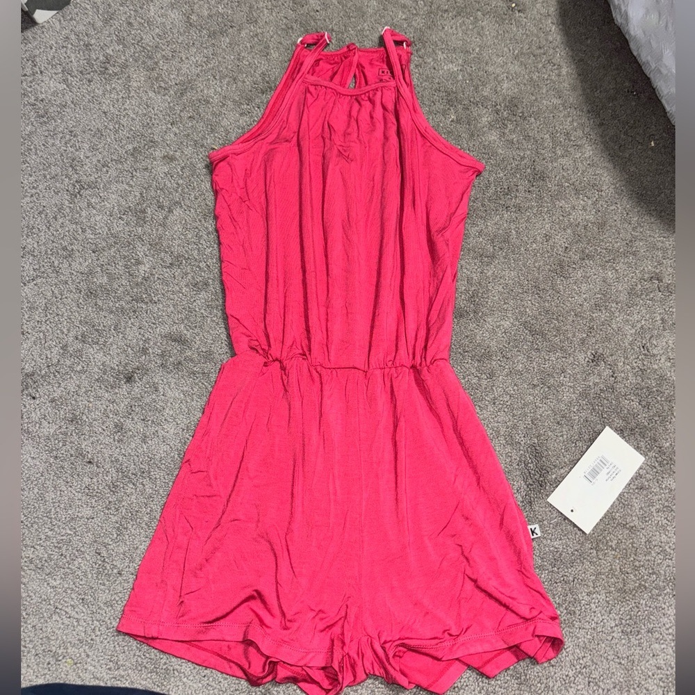 Kickee Pants solid keyhole romper 12/14